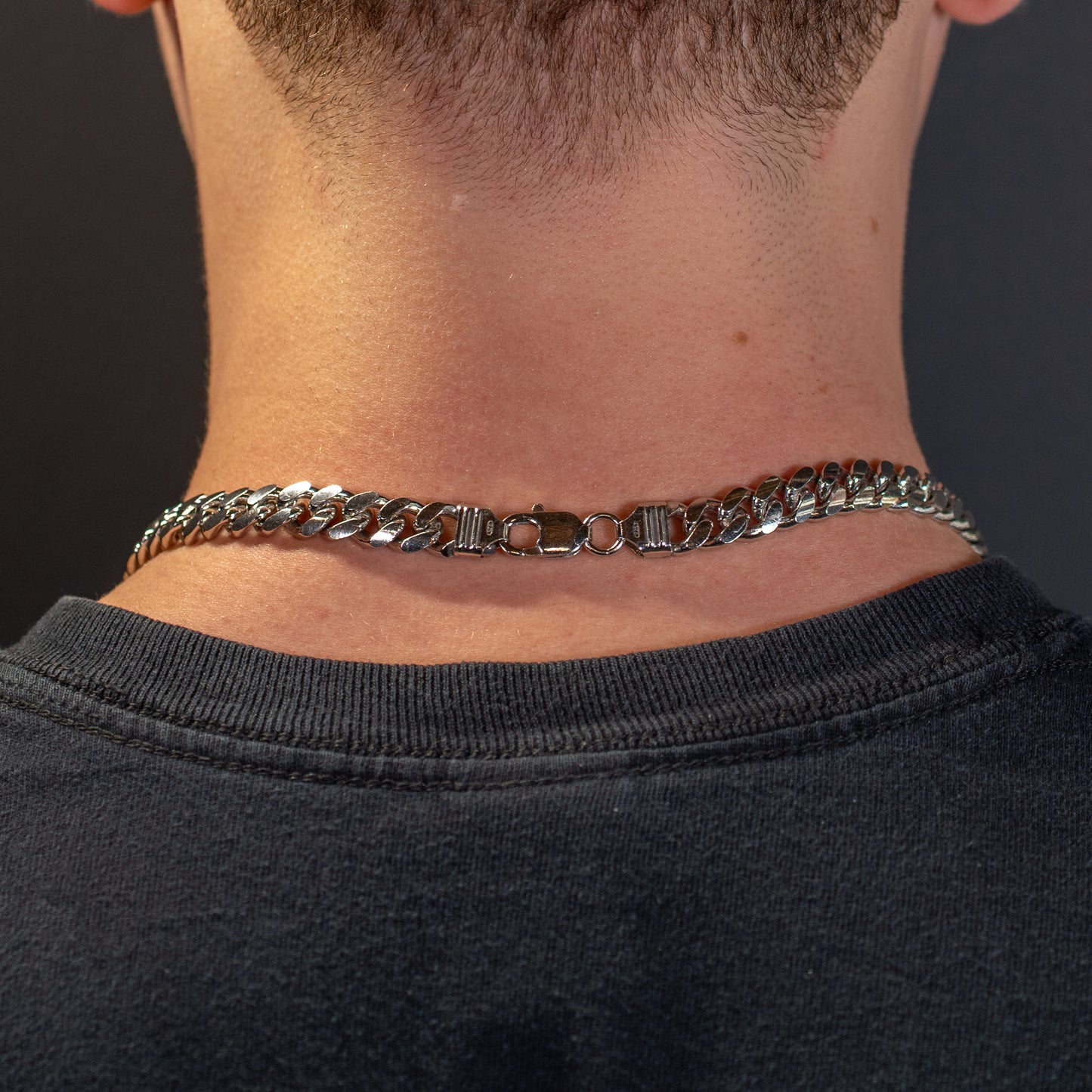9mm Silver Cuban Linked Chain