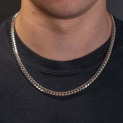 6mm Silver Cuban Chain