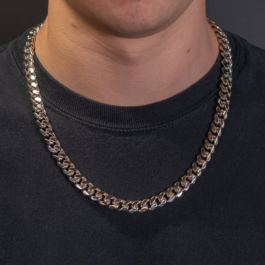 10mm Silver Cuban Chain