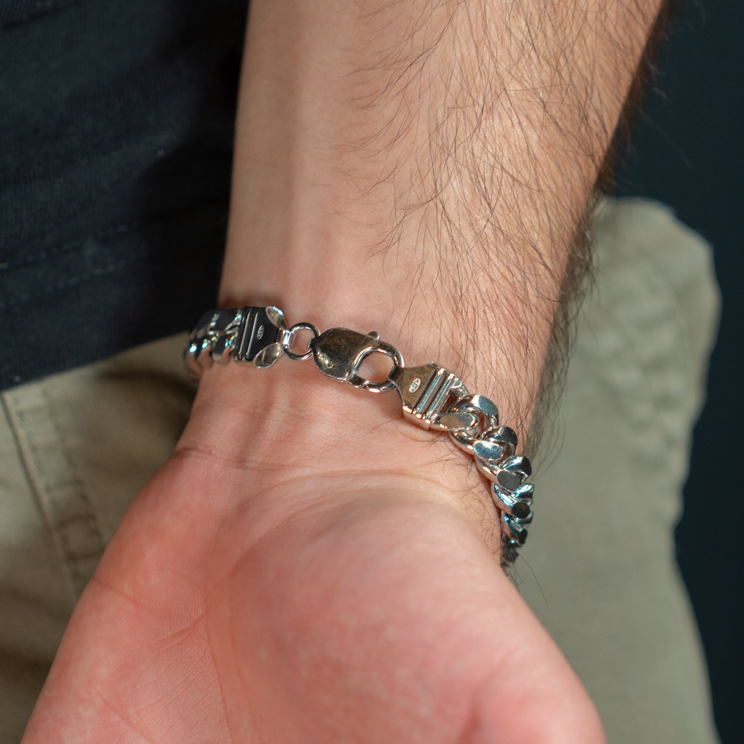 10mm Cuban Silver Bracelet