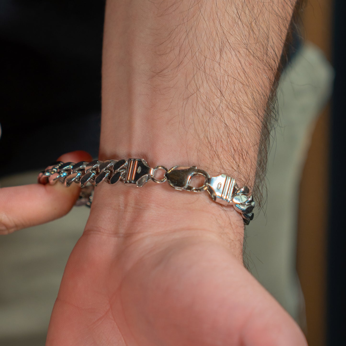 10mm Cuban Silver Bracelet