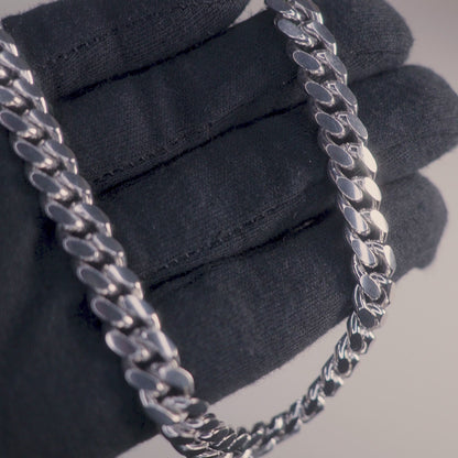10mm Silver Cuban Chain