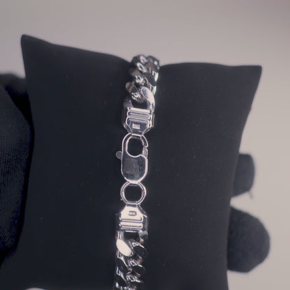 10mm Cuban Silver Bracelet